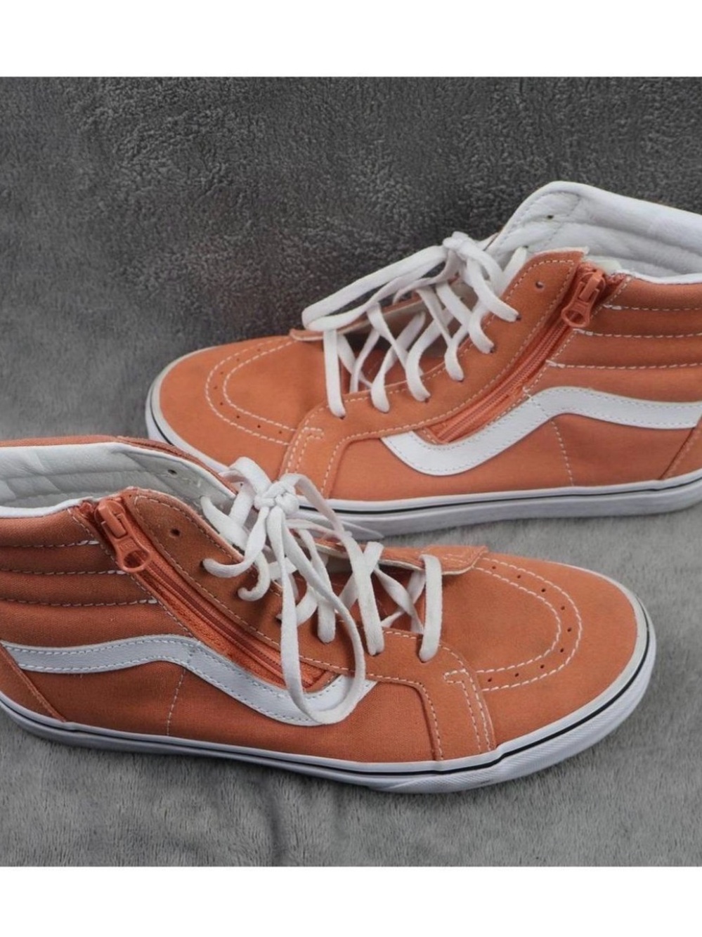Brand new in box! Vans Orange & White High-Top Sneakers
